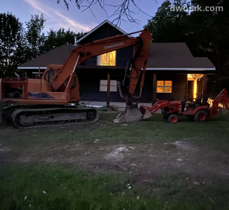 Trenching, scraping, leveling