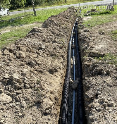 Trenching, scraping, leveling